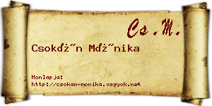 Csokán Mónika névjegykártya