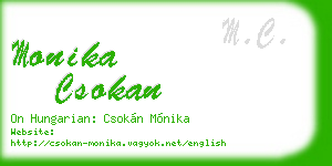 monika csokan business card