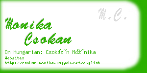 monika csokan business card